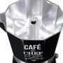 Voir la diapositive 2 : SECRET DE GOURMET Cafetière en Métal  Italienne  18cm Noir