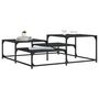 Voir la diapositive 1 : VIDAXL Table basse noir 107x107x40 cm bois d'ingenierie