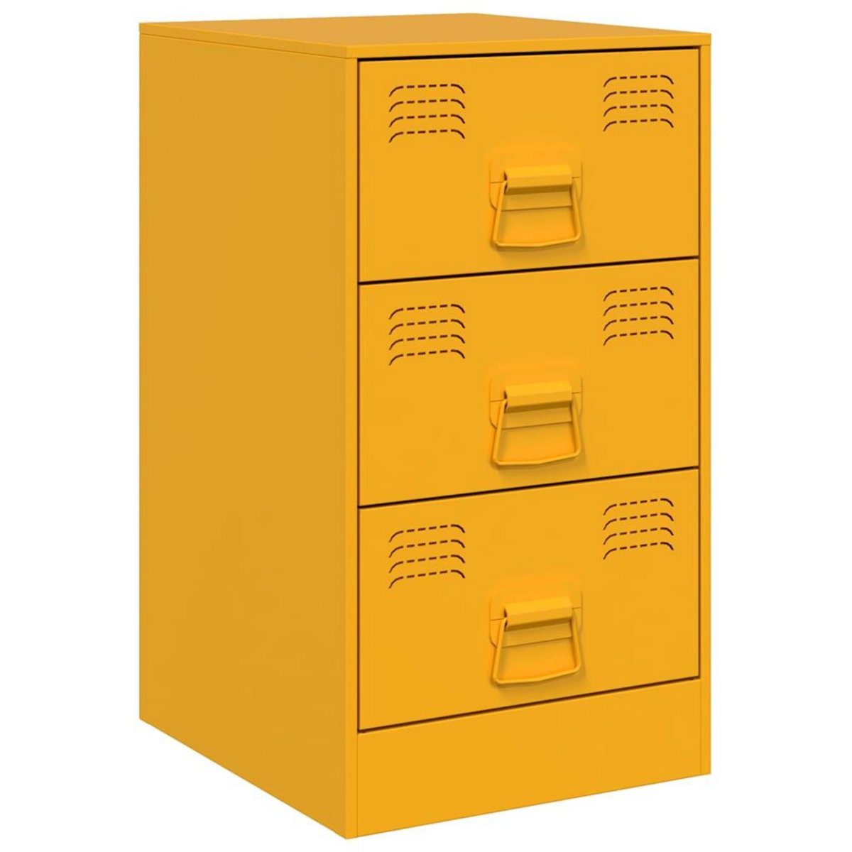 VIDAXL Tables de chevet 2 pcs jaune moutarde 34,5x39x62 cm acier
