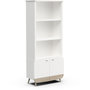 Voir la diapositive 4 : Bibliothèque bébé enfant 3 niches 2 portes blanc LINIA