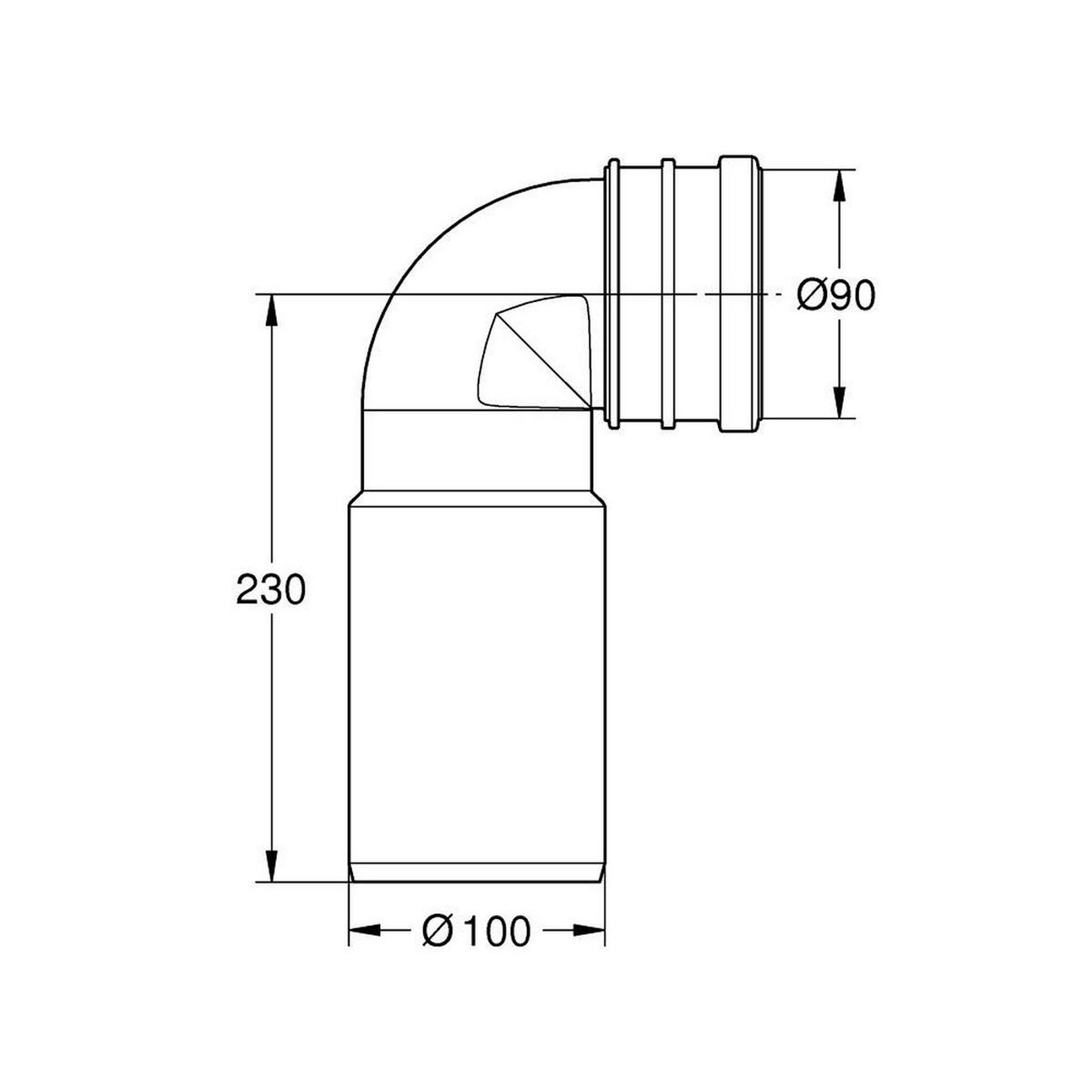 Voir la diapositive 3 : Grohe Pipe d'évacuation pvc pour bâti support wc - 42216000
