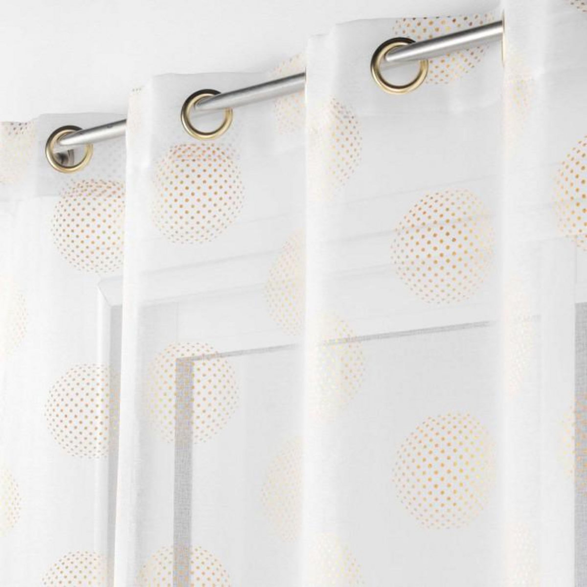 Paris Prix Rideau Voilage à Œillets  Sixtine  140x280cm Or