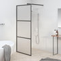 Voir la diapositive 1 : VIDAXL Paroi de douche 80x195 cm Verre ESG depoli Noir