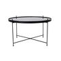 Voir la diapositive 3 : LISA DESIGN Glina - table basse ronde - métal et verre - 70 cm
