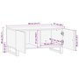 Voir la diapositive 6 : VIDAXL Table basse blanc 80x51x40 cm bois de manguier massif