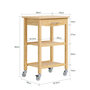 Voir la diapositive 3 : SOBUY Chariot de Cuisine en Bambou Bois 58x40x86cm FKW135-N