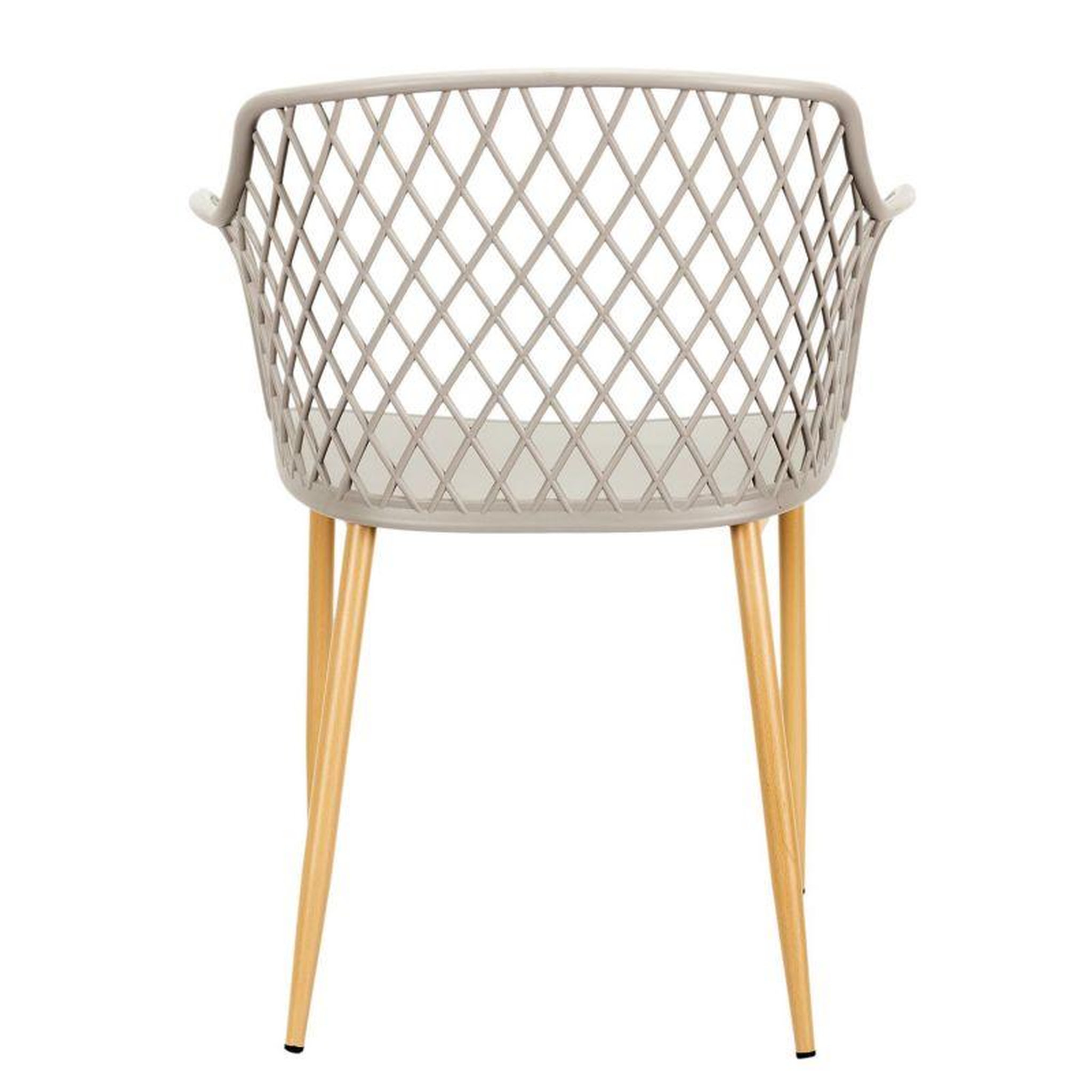 Voir la diapositive 5 : Paris Prix Lot de 4 Fauteuils Design  Malaga  80cm Taupe