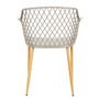 Voir la diapositive 5 : Paris Prix Lot de 4 Fauteuils Design  Malaga  80cm Taupe