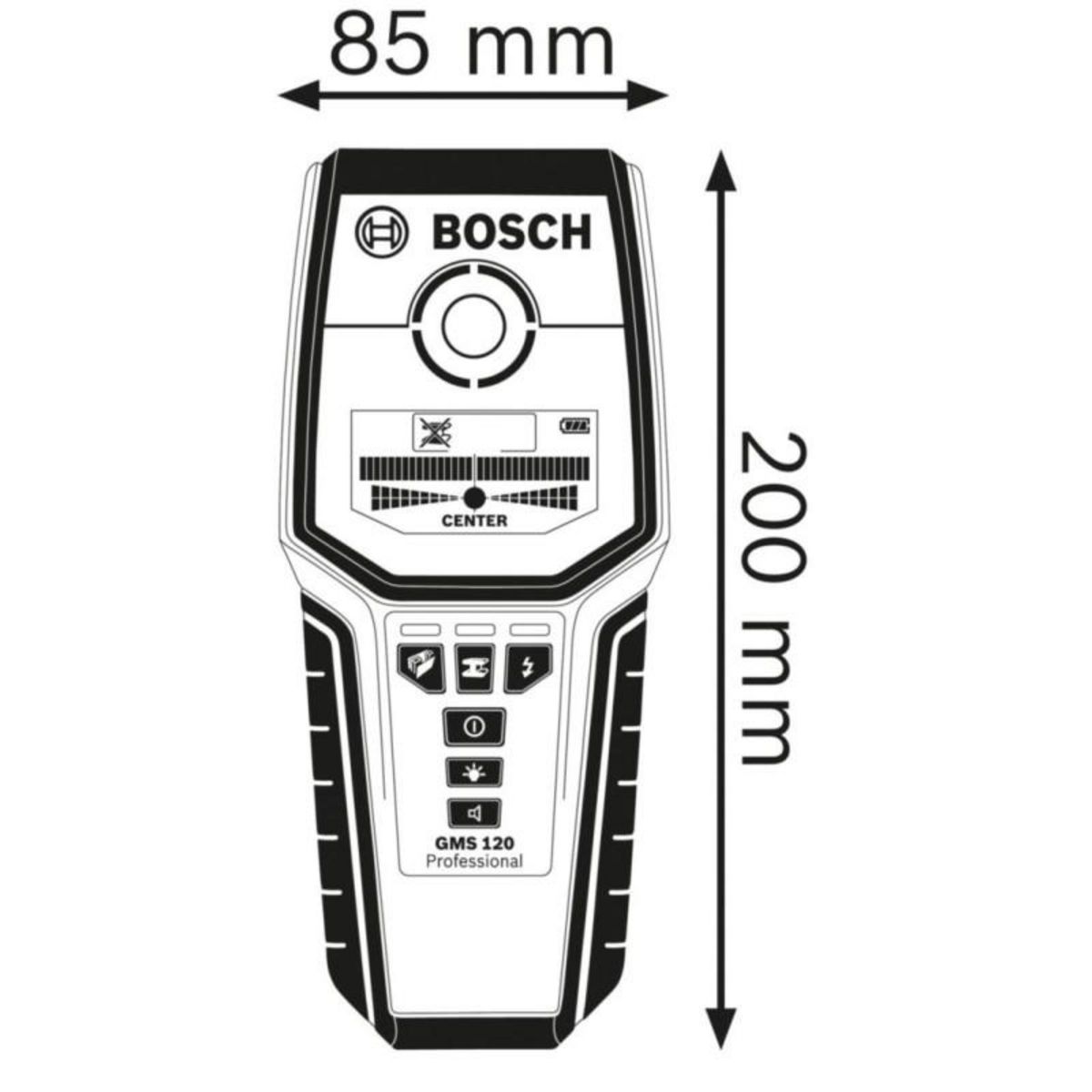 BOSCH Détecteur mural multifonction GMS 120 en boite carton BOSCH 0601081000