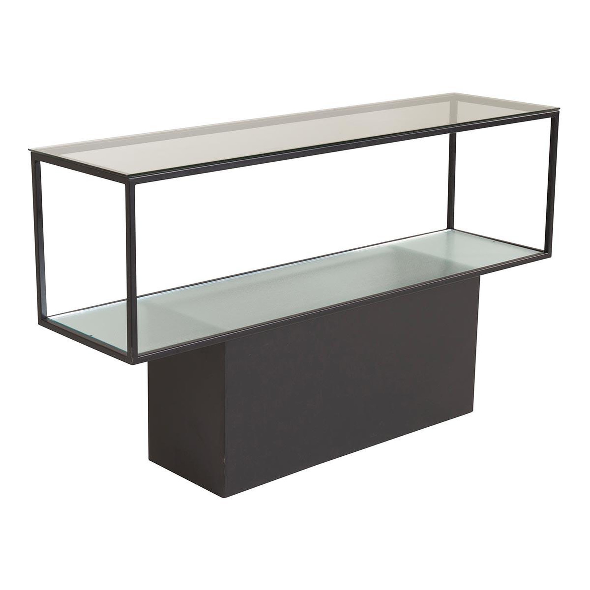 Paris Prix Console design en verre  maglehem  130cm noir