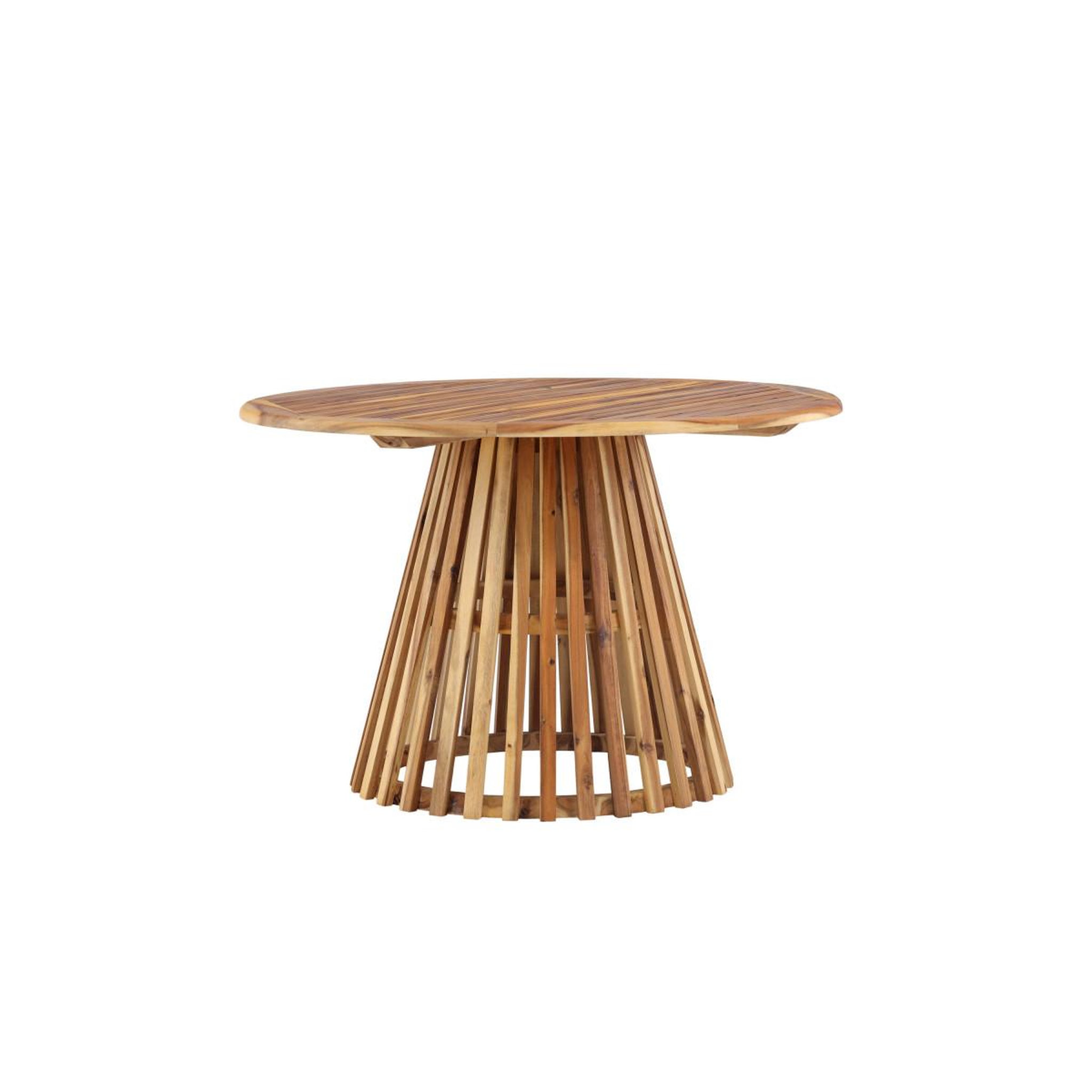 Voir la diapositive 3 : Paris Prix Table de jardin ronde en bois  lumpur  120cm naturel