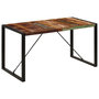 Voir la diapositive 1 : VIDAXL Table a manger 140x70x75 cm Bois de recuperation massif