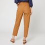 Voir la diapositive 2 : IN EXTENSO Pantalon taille élastiquée beige camel femme