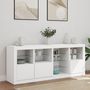 Voir la diapositive 3 : VIDAXL Buffet avec lumieres LED blanc 164x37x67 cm