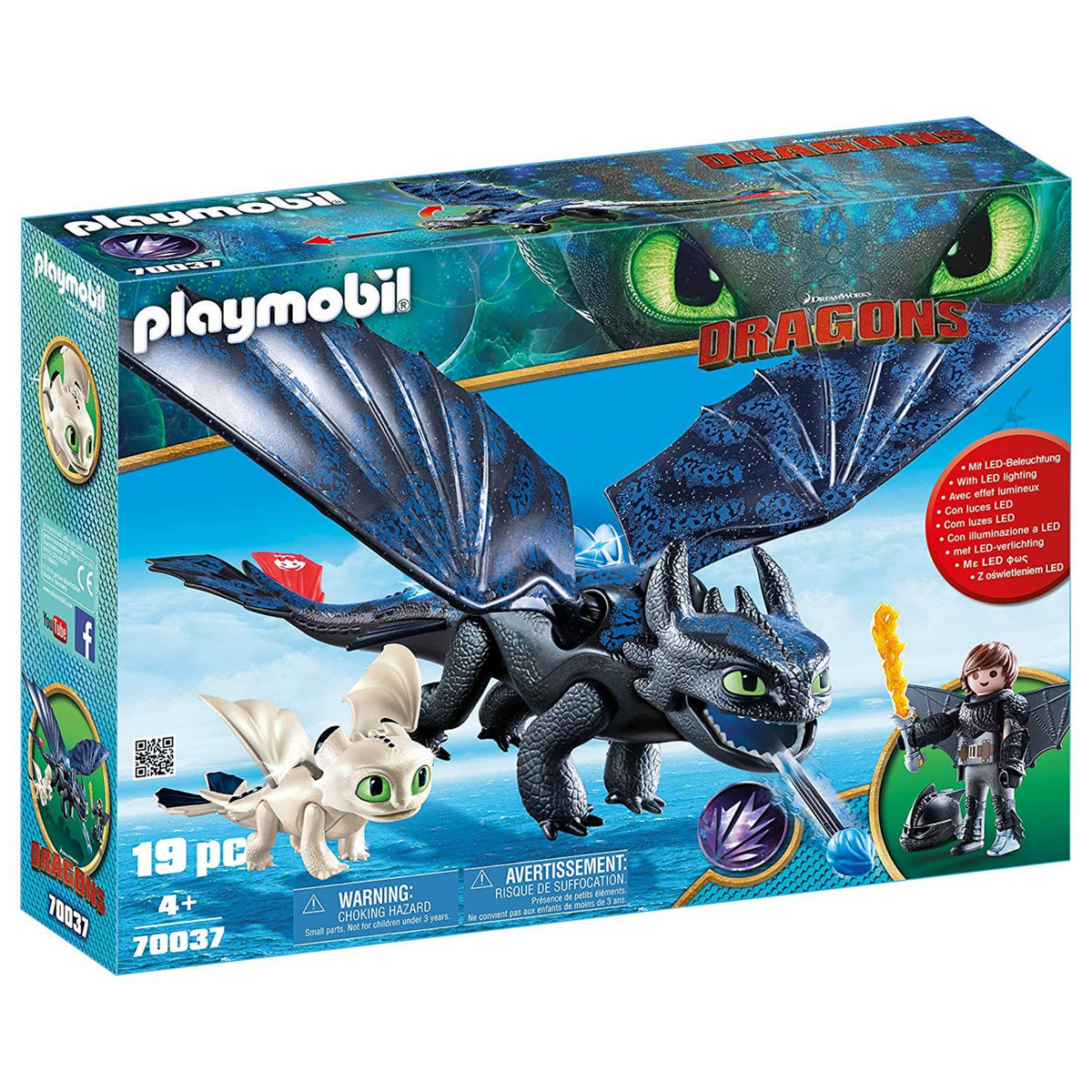 PLAYMOBIL 70037 - Dragons - Krokmou et Harold avec bébé dragon