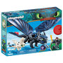 Voir la diapositive 1 : PLAYMOBIL 70037 - Dragons - Krokmou et Harold avec bébé dragon