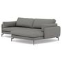 Voir la diapositive 2 : LISA DESIGN Carlos - canapé d'angle droit 4 places ultra moelleux en tissu texturé