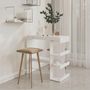 Voir la diapositive 3 : VIDAXL Table de bar avec etagere de rangement Blanc Bois d'ingenierie