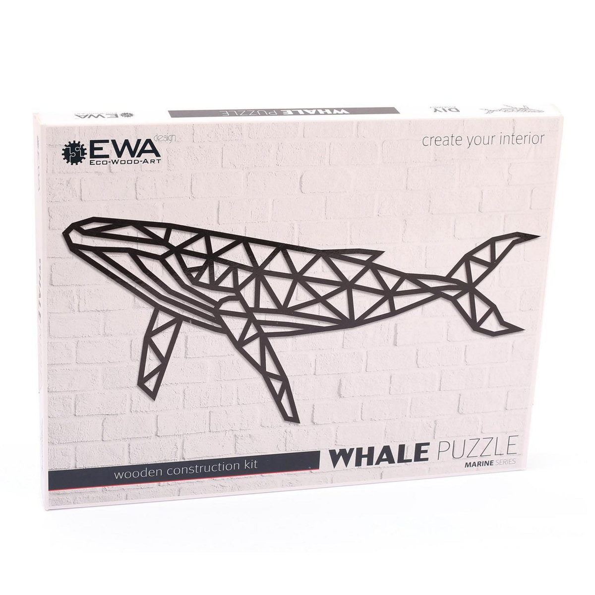 ECO WOOD ART Puzzle Mural En Bois - Baleine 89 Cm