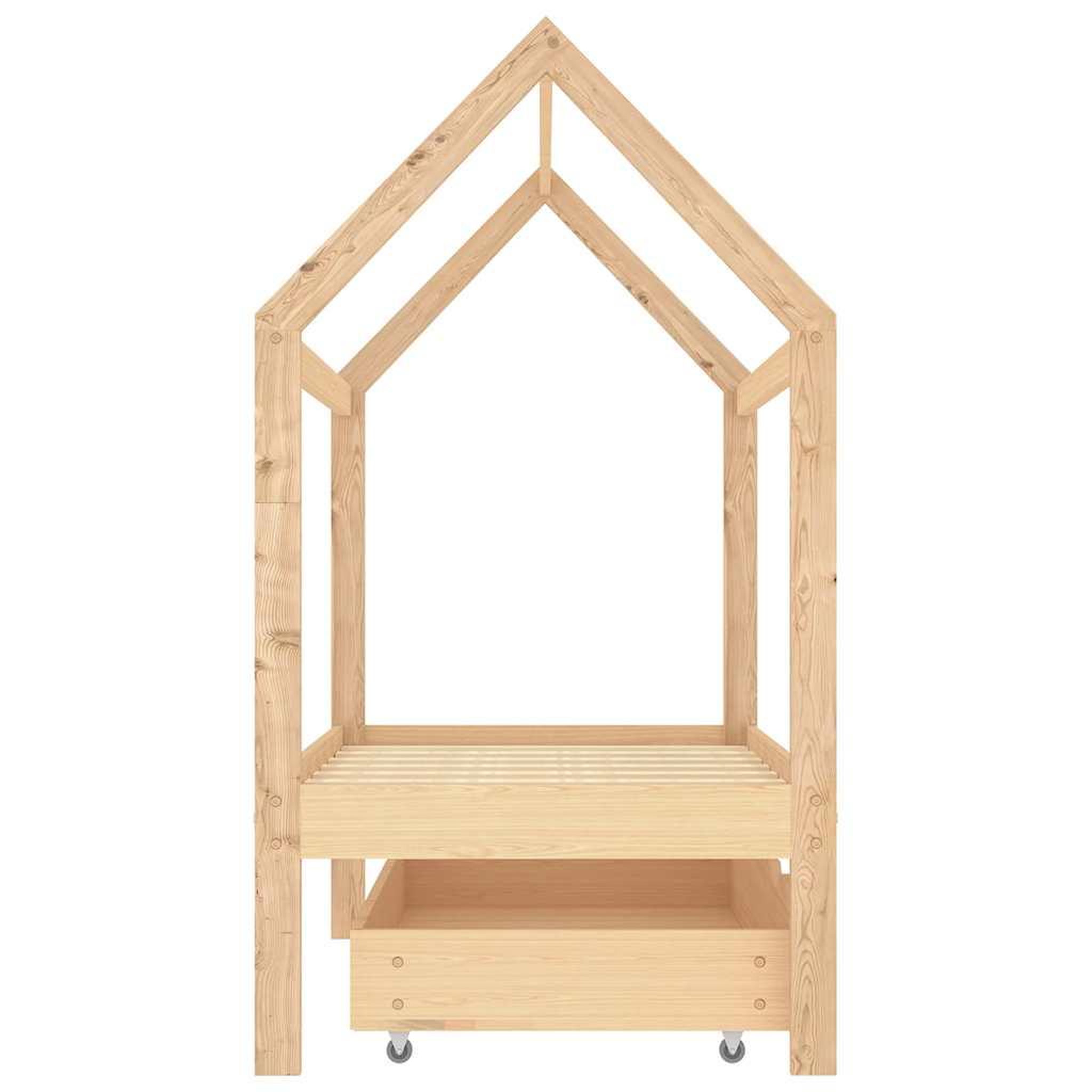 Voir la diapositive 4 : VIDAXL Cadre de lit d'enfant avec tiroir Bois de pin massif 70x140 cm