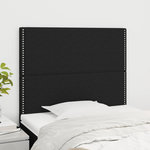 VIDAXL Tetes de lit 2 pcs Noir 80x5x78/88 cm Tissu