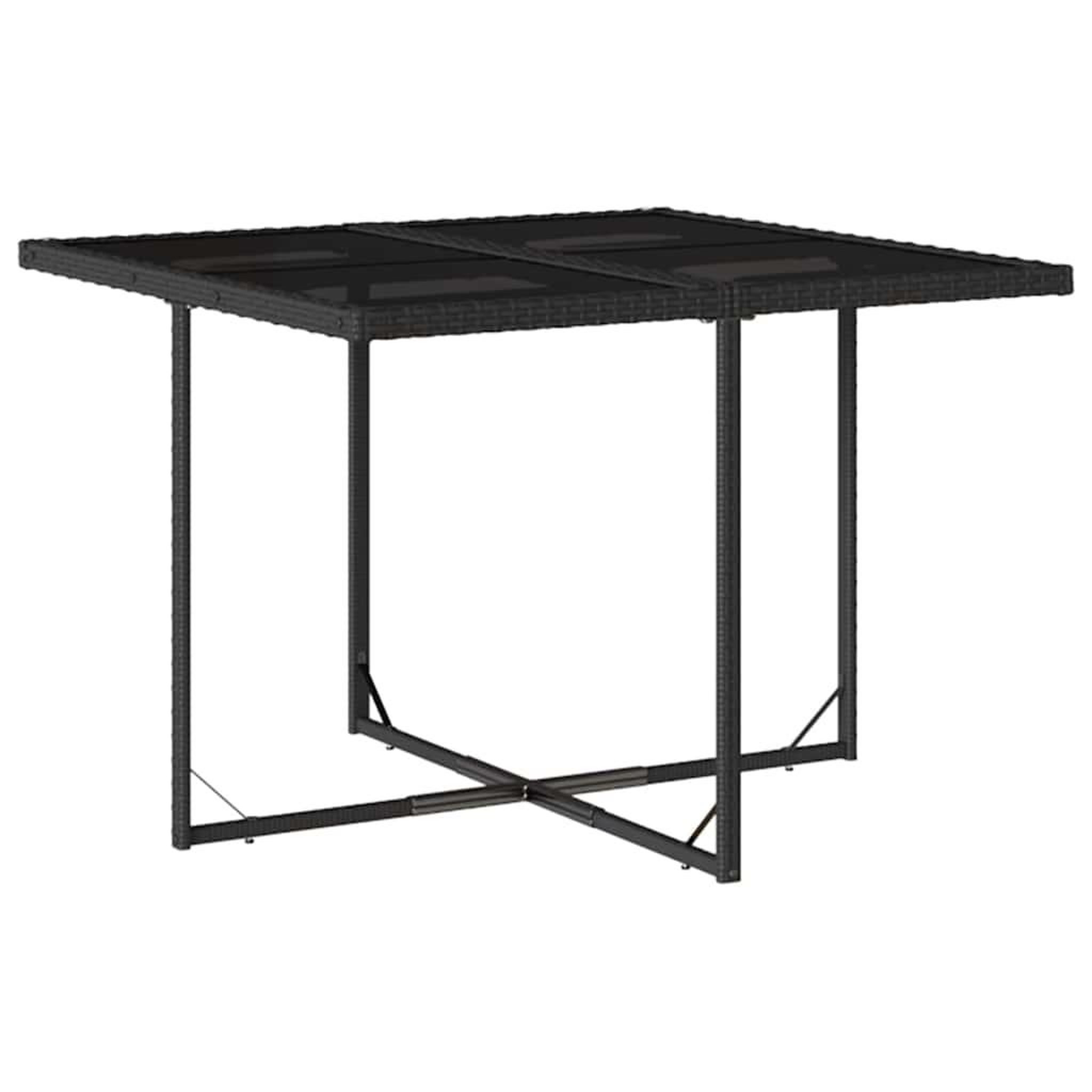 Voir la diapositive 3 : VIDAXL Ensemble a manger de jardin 9pcs coussins noir resine tressee