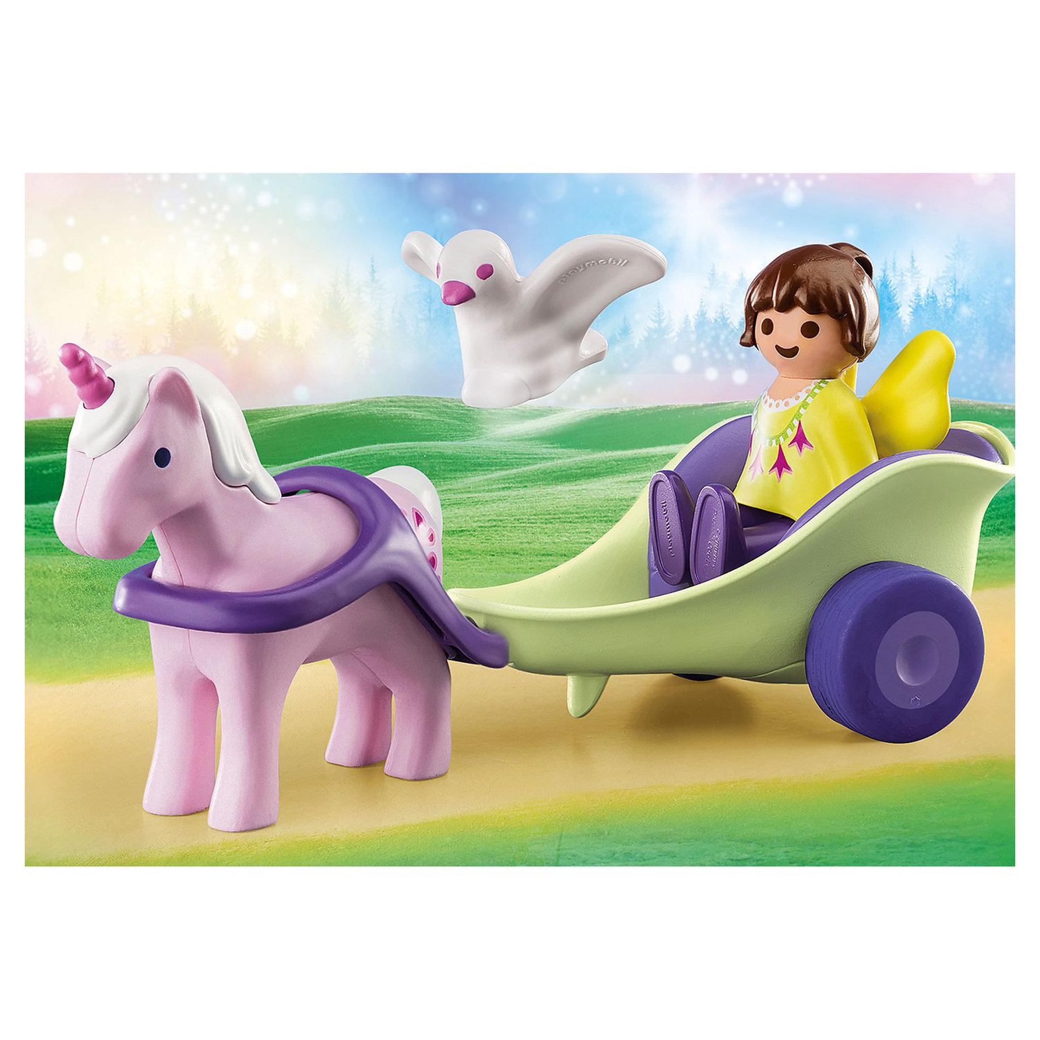 Voir la diapositive 3 : PLAYMOBIL 70401 - 1.2.3 - Calèche avec licorne et fée