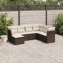 Voir la diapositive 1 : VIDAXL Salon de jardin avec coussins 7 pcs marron resine tressee