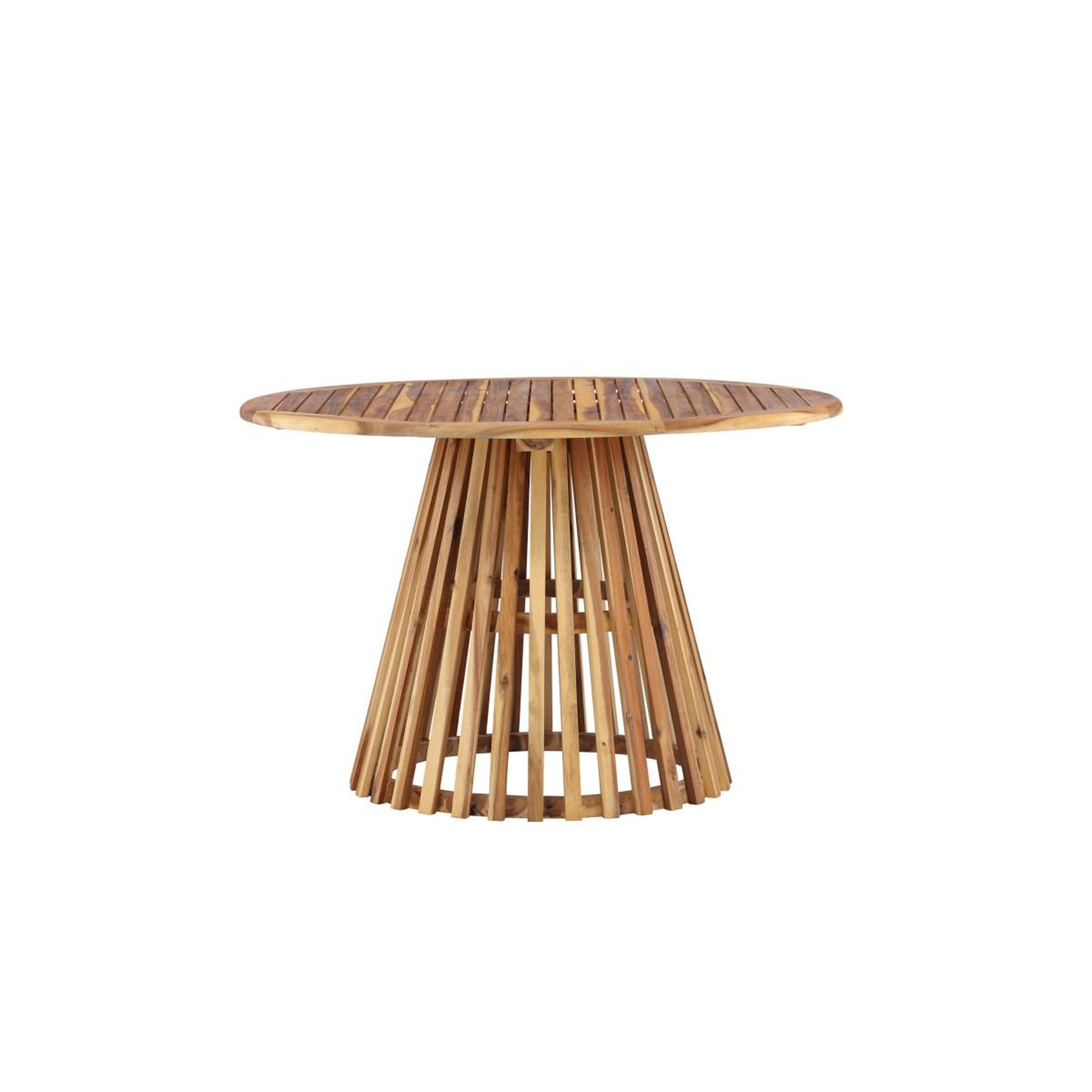 Voir la diapositive 2 : Paris Prix Table de jardin ronde en bois  lumpur  120cm naturel