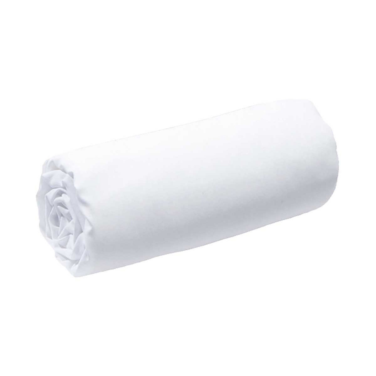 Drap housse uni en satin de coton 70 fils 