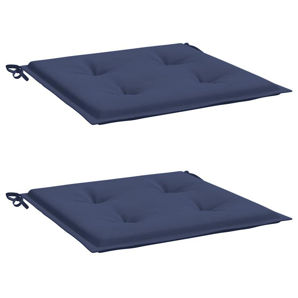 VIDAXL Coussins de palette lot de 2 bleu marine 40x40x3 cm
