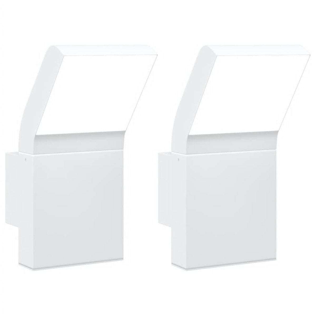 VIDAXL Appliques murales LED d'exterieur 2 pcs blanc