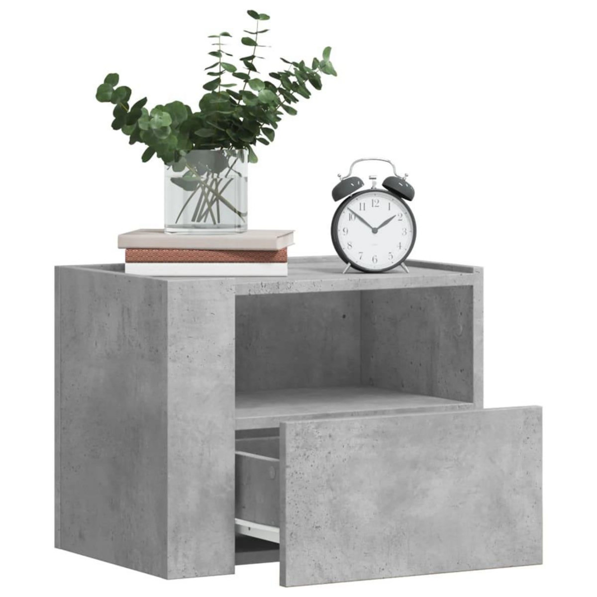 VIDAXL Tables de chevet murales 2 pcs gris beton 45x30x35 cm