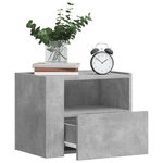 VIDAXL Tables de chevet murales 2 pcs gris beton 45x30x35 cm