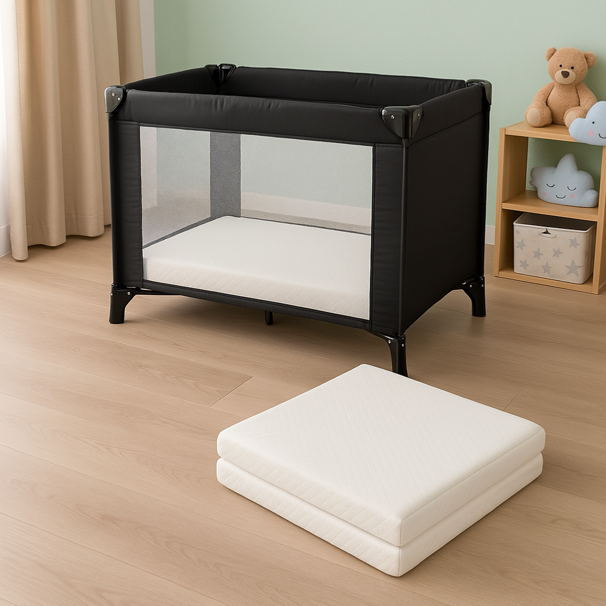 Voir la diapositive 2 : CH'TI BOUT Matelas pliant 120 x 60 x 5 cm