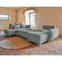 Voir la diapositive 2 : BEST MOBILIER Lena - canapé d'angle panoramique convertible - avec coffre - 7 places - gauche