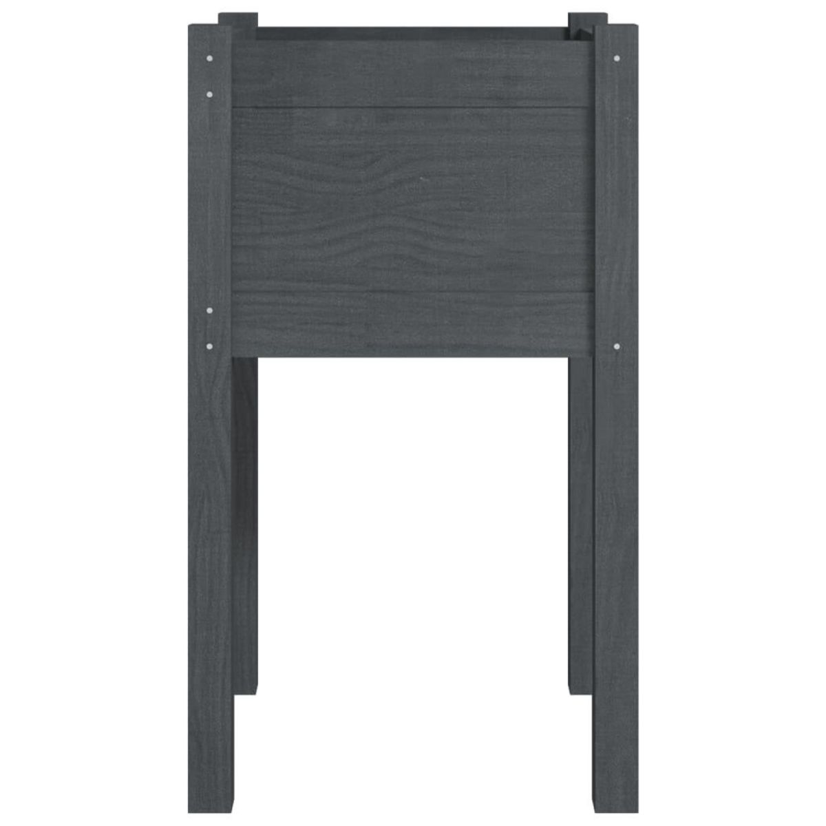 VIDAXL Jardiniere d'exterieur Gris 40x40x70 cm Bois de pin massif
