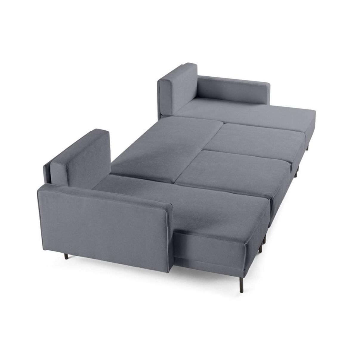 LISA DESIGN Charlie - canapé panoramique en u 7 places - convertible avec coffre - en tissu