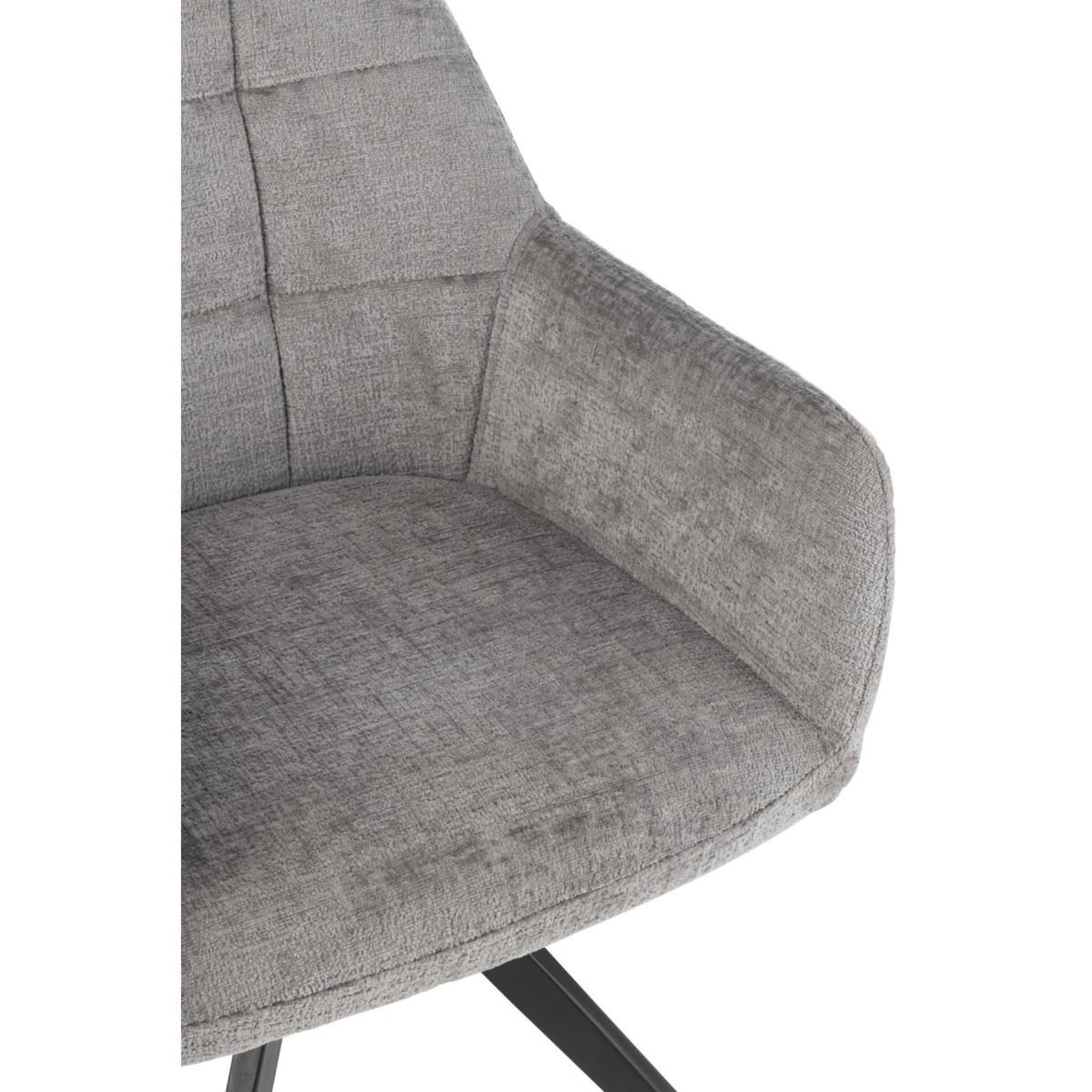 Voir la diapositive 6 : J-LINE Chaise design pivotante  louna  84cm gris