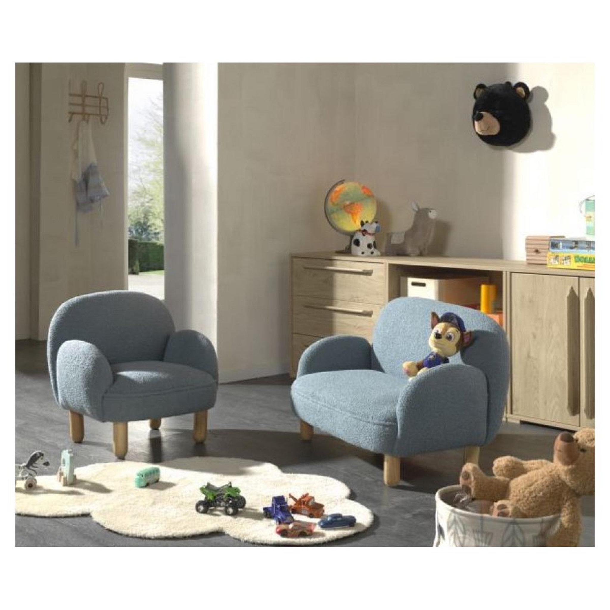 Voir la diapositive 2 : Vipack Fauteuils pour enfant rocky - bleu