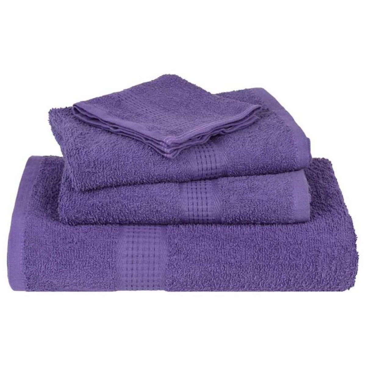 VIDAXL Serviettes de visage 4 pcs violet 30x30 cm 360 g m² 100% coton