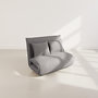 Voir la diapositive 6 : BEST MOBILIER Candice - banquette 2 places convertible clic-clac en velours côtelé
