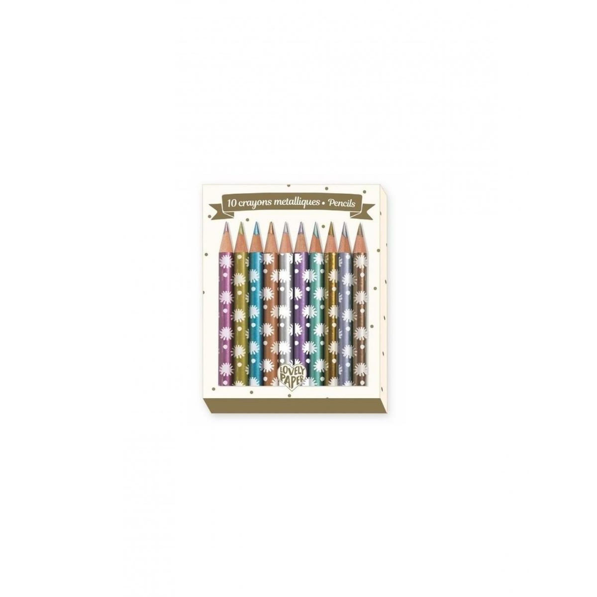 Djeco 10 Crayons métalliques Chic