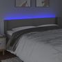 Voir la diapositive 4 : VIDAXL Tete de lit a LED Gris 163x16x78/88 cm Similicuir