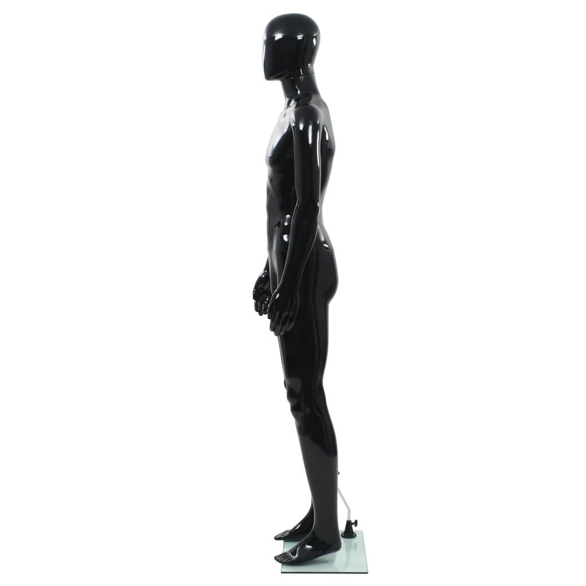 Voir la diapositive 3 : VIDAXL Mannequin homme corps complet base verre Noir brillant 185 cm