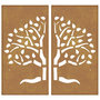 Voir la diapositive 5 : VIDAXL Decorations murales jardin 2 pcs 105x55 cm design d'arbre