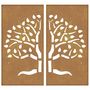 Voir la diapositive 5 : VIDAXL Decorations murales jardin 2 pcs 105x55 cm design d'arbre