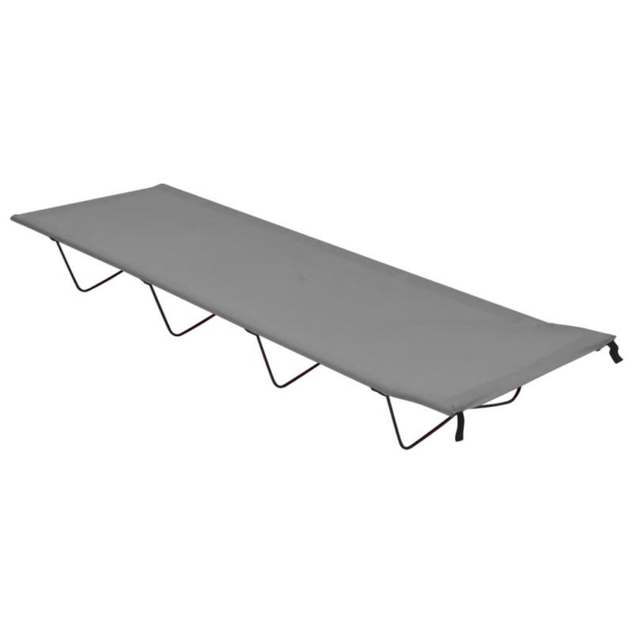 Voir la diapositive 2 : VIDAXL Lits de camping 2 pcs 180x60x19 cm Tissu Oxford et acier Gris