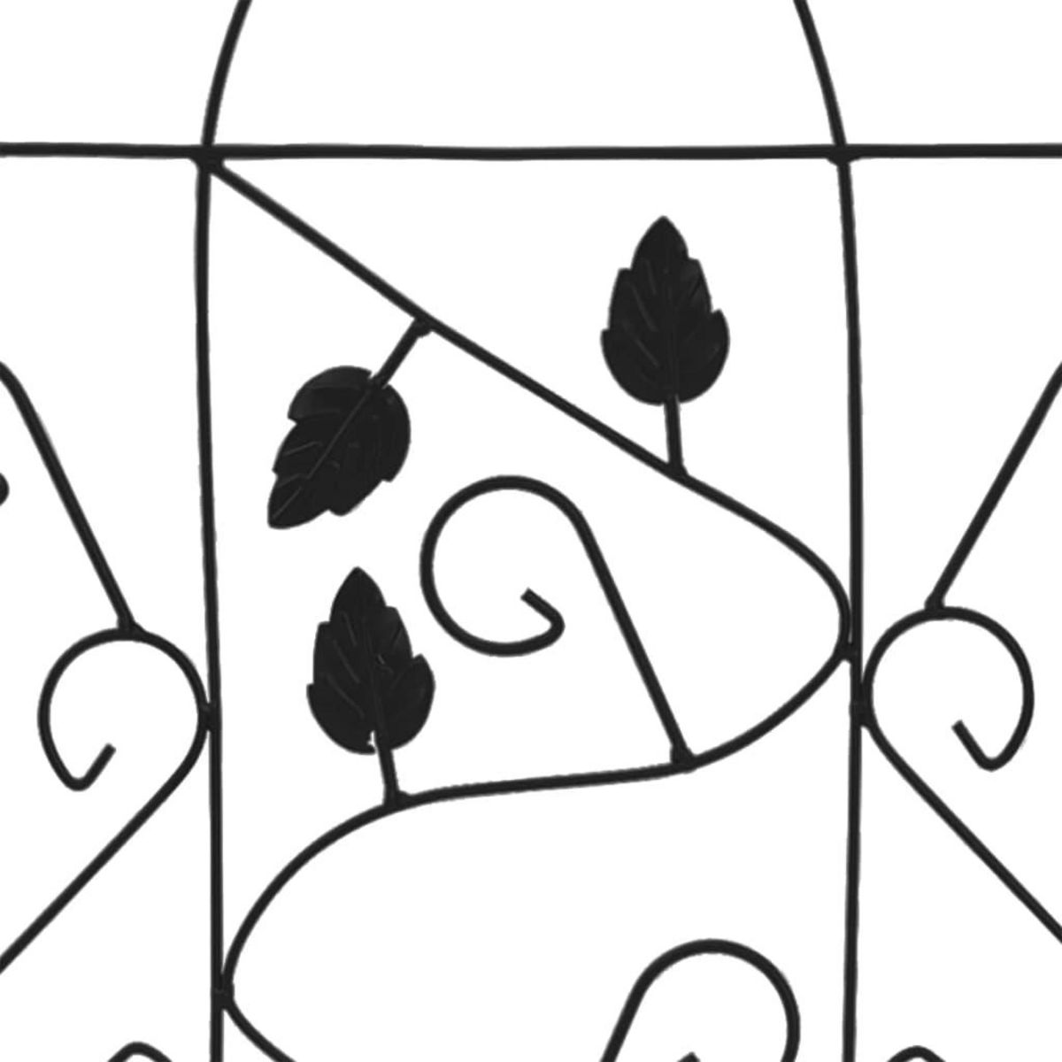 VIDAXL Supports pour plantes grimpantes 3 pcs Noir 40x100 cm Fer