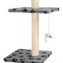 Voir la diapositive 4 : VIDAXL Arbre a chat avec griffoirs en sisal 260 cm Gris Motif pattes